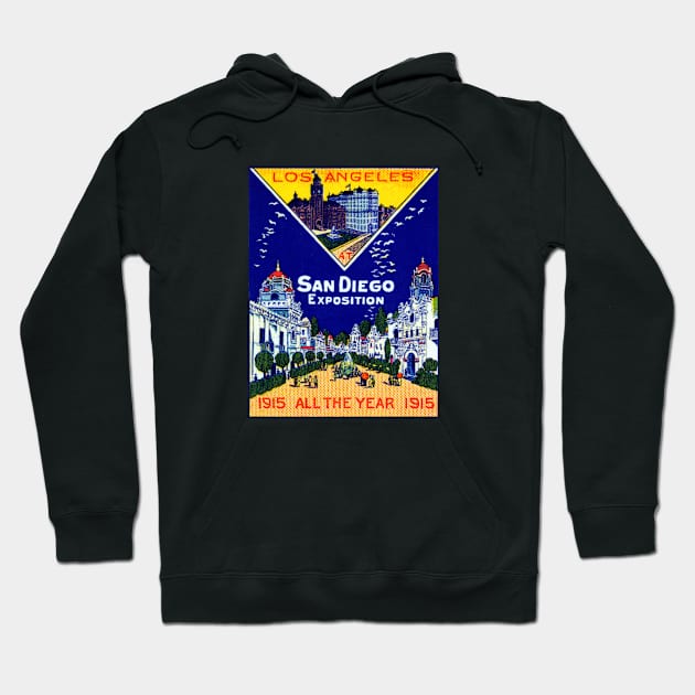 1915 Los Angeles at San Diego Expo Hoodie by historicimage